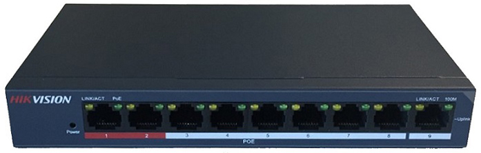 PoE Switch 8-port 10/100Mbps HIKVISION DS-3E0109P-E/M