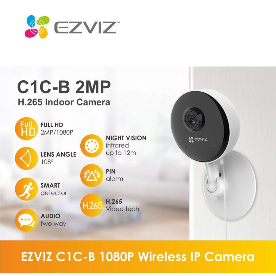 Camera IP hồng ngoại wifi 1.0 Megapixel EZVIZ CS-C1C-1D1WFR
